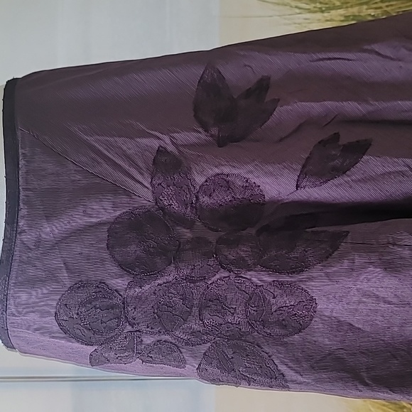 Free People Purple Assymetrical Embroided Skirt - Picture 3 of 10